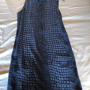 Equipment silk sleeveless animal print grey shirt dress small/petite